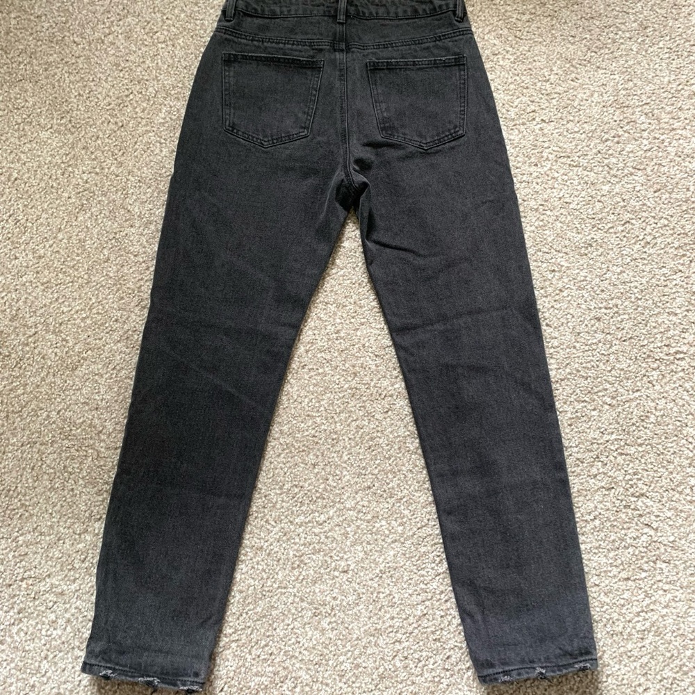 Princess Polly ZAIDEN STRAIGHT LEG JEANS BLACK DENIM Size 6 Women - Picture 4 of 12